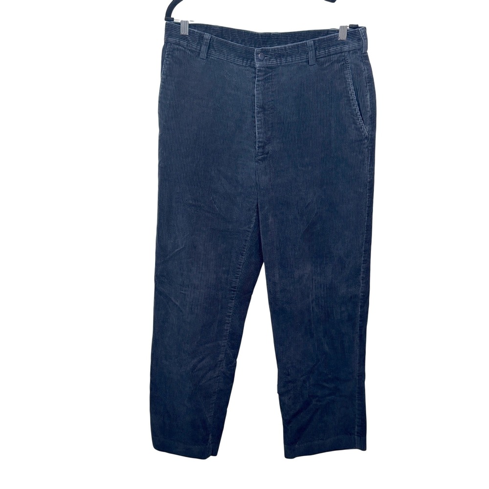 Jos. A. Bank Corduroy Pants Mens 34x30 Navy Blue Cotton Straight Leg Casual